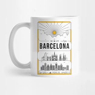 Barcelona Minimal Lineal Poster Mug